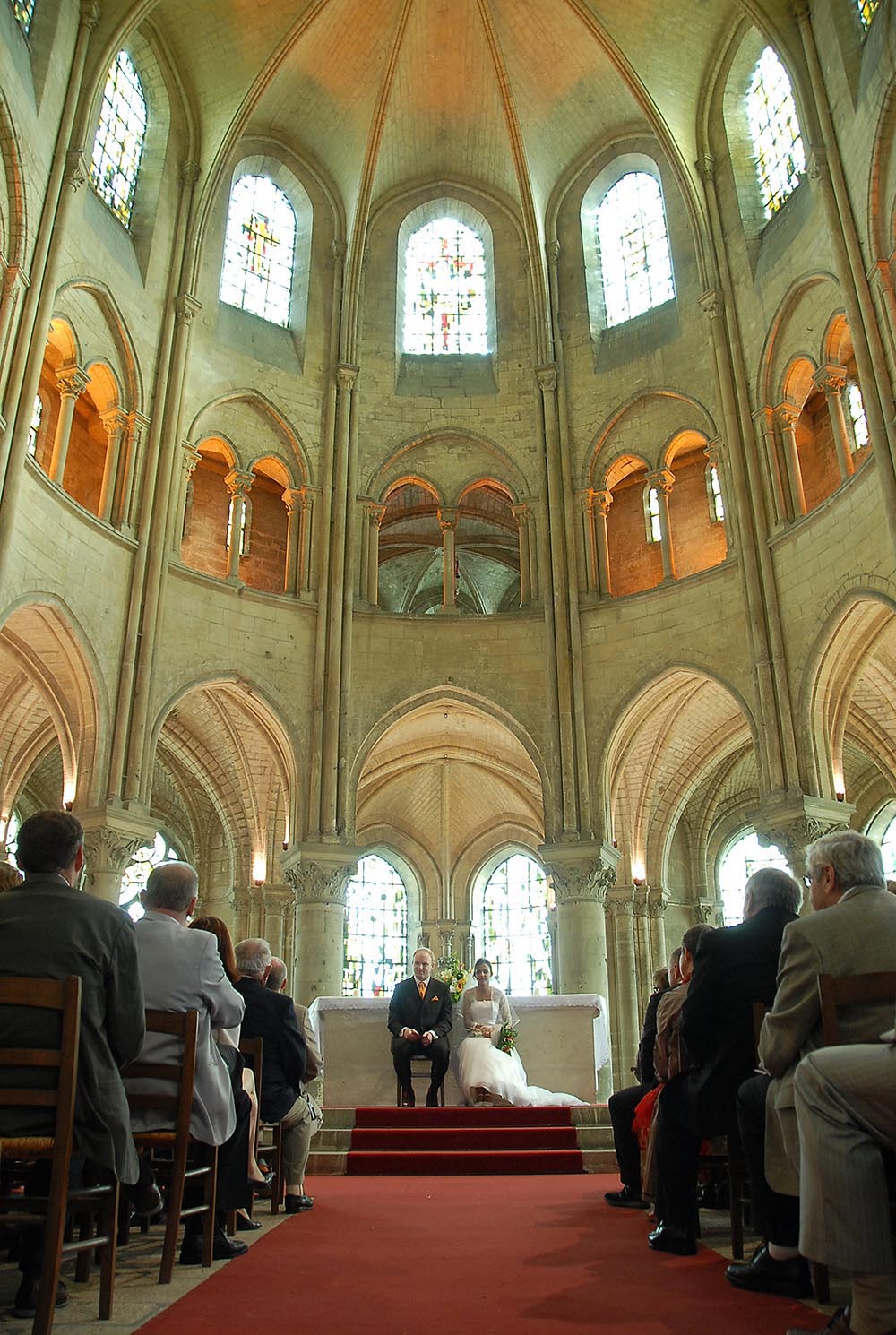 Wedding ceremony at Abbatiale de Saint Leu d'Esserent, France