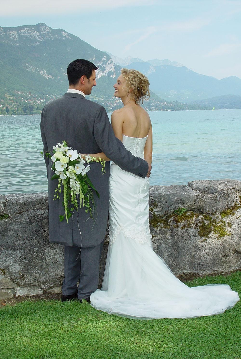 Weddings in and Around Paris 63 Wedding couple at the Imperial Hotel, Lake Annecy, France